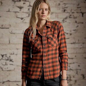 RRL Plaid Cotton Western Shirt